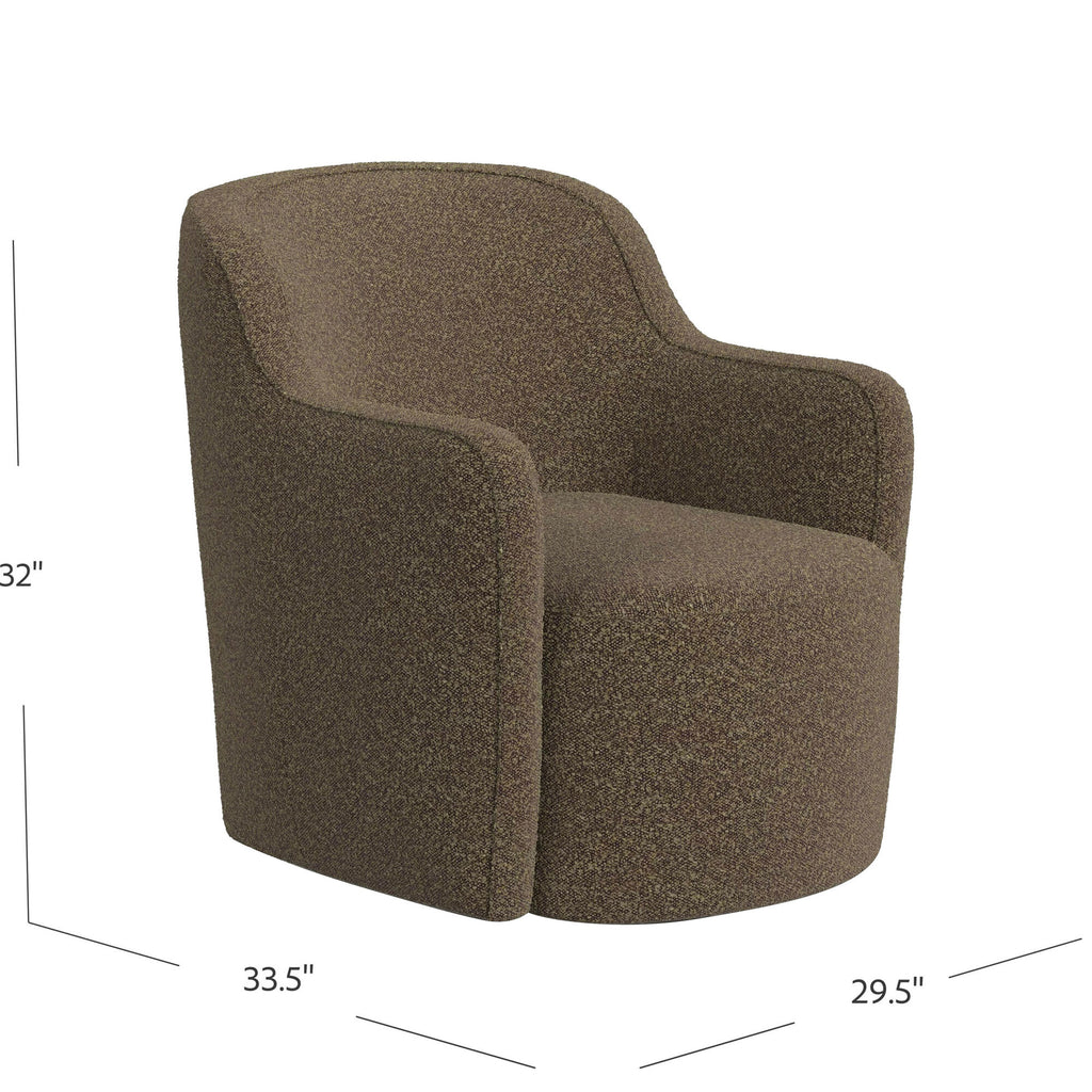 Quiet Curve™ Bouclé Swivel Chair