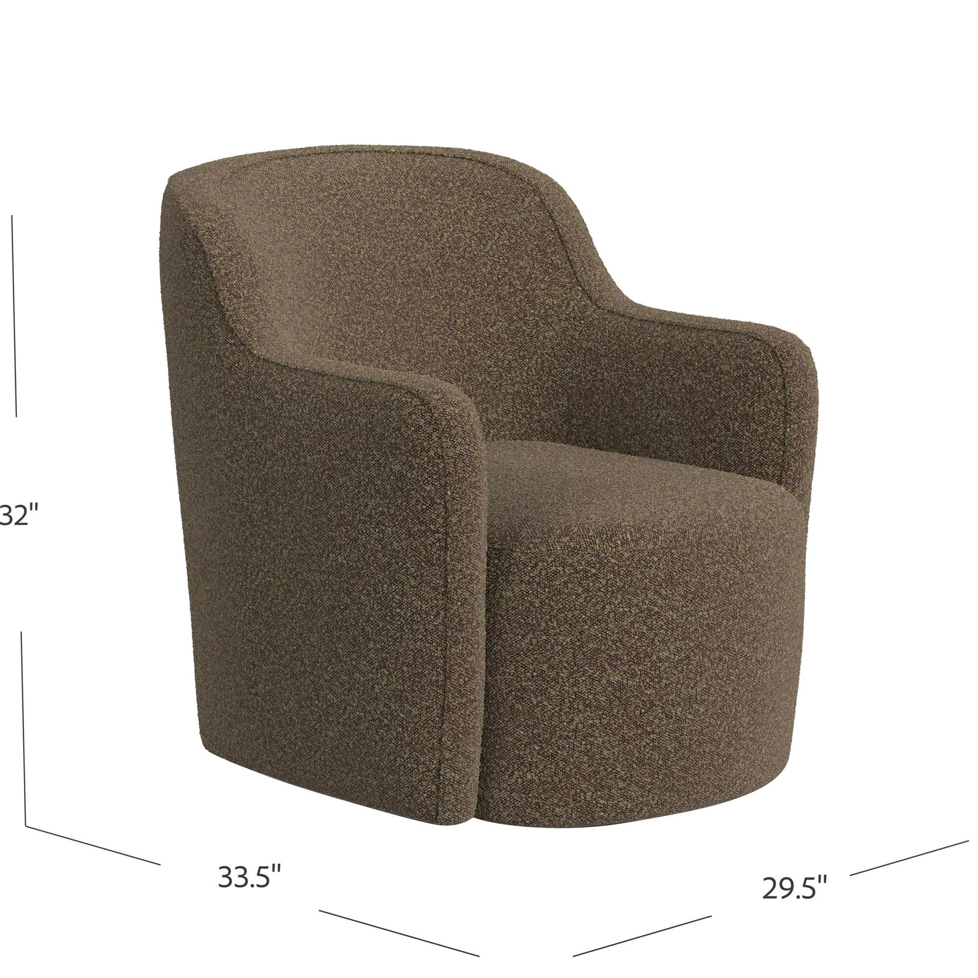 Quiet Curve™ Bouclé Swivel Chair