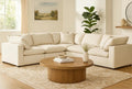 xBeStill Home™ Zone 5-Piece Modular Sectional Sofa – Cream White Reversible L-Shaped Seating
