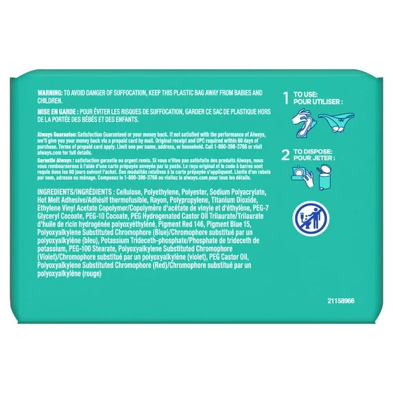 Always Ultra Thin Pads with Wings – Size 2 Long Super Protection (20 Count)