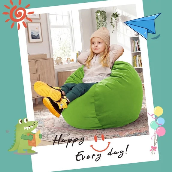Little Blessings™ Cozy Cloud Memory Foam Kids Bean Bag Chair – Velvet Lime
