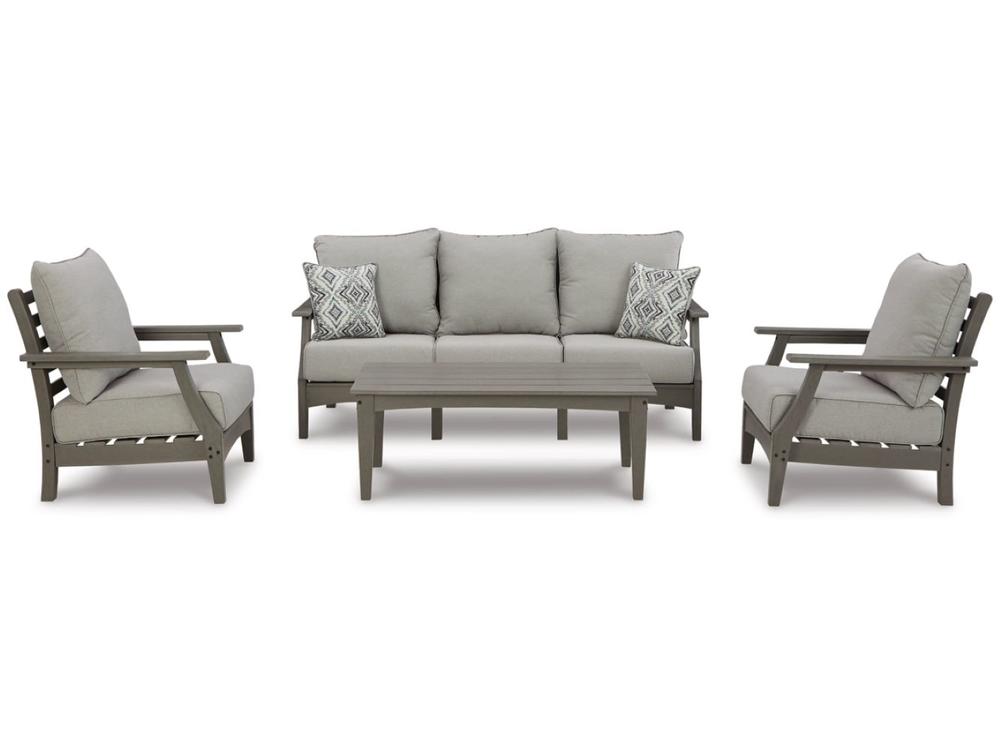 xBeStill Home™ Visola 4-Piece Outdoor Seating Set – Luxury Patio Conversation Furniture by Ashley