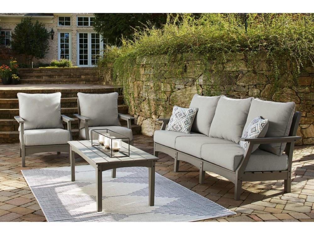 xBeStill Home™ Visola 4-Piece Outdoor Seating Set – Luxury Patio Conversation Furniture by Ashley