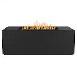 Covewood 58" Rectangular Aluminum Propane Fire Pit (Charcoal)