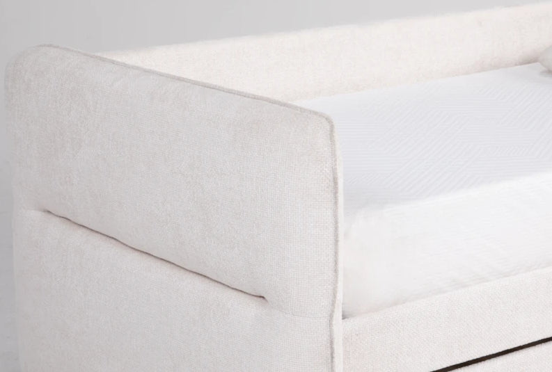Close-up of a textured white surface with a subtle pattern