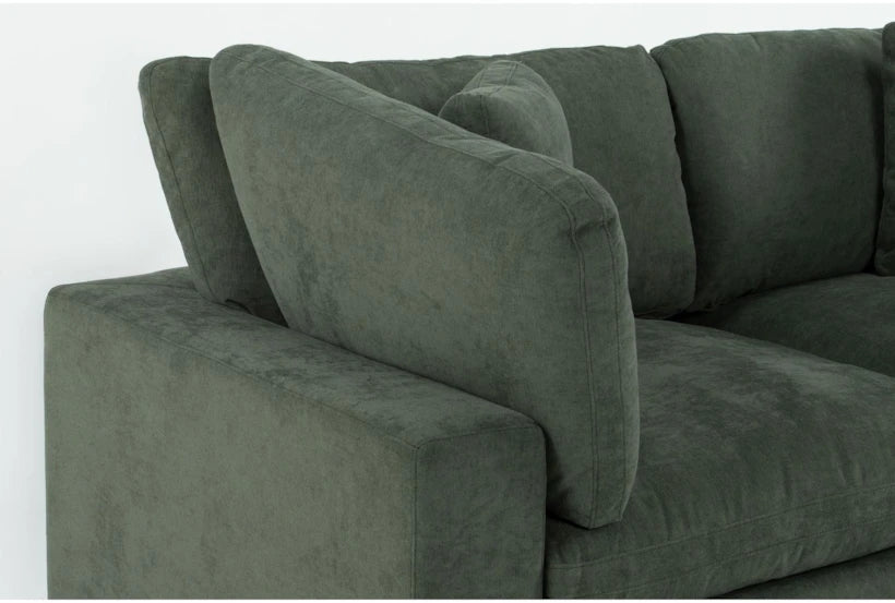 xBeStill Home™ Zone Modular L-Shaped Sectional Sofa with Oversized Ottoman – Green Fabric