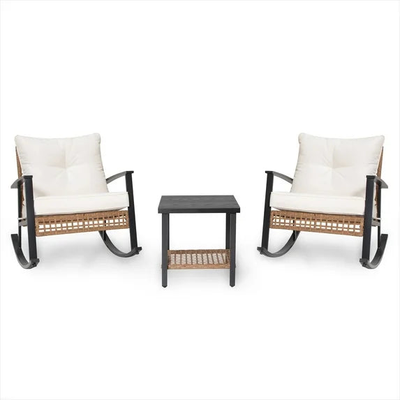 Quiet Moments™ Serenity 3-Piece Rocking Chair Patio Set – Beige