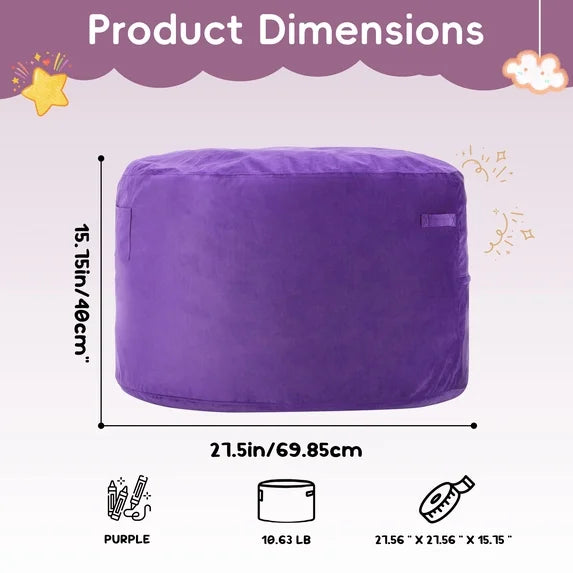 Little Blessings™ Cozy Cloud Kids Bean Bag Chair – Velvet Purple