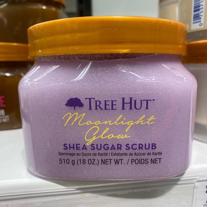 Quiet Moments™ Tree Hut Moonlight Glow Shea Sugar Body Scrub 18oz – Vegan Hydrating Exfoliating Spa Body Polish