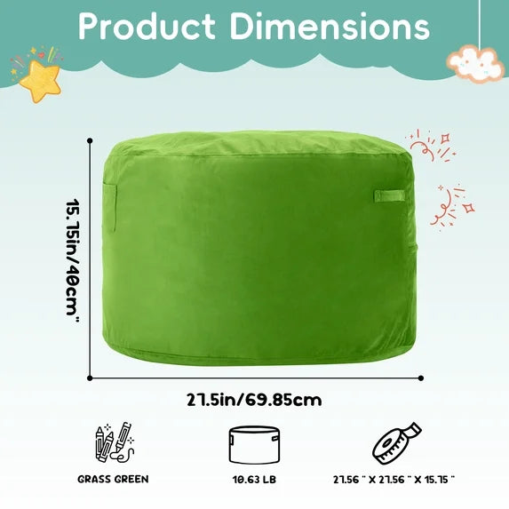 Little Blessings™ Cozy Cloud Memory Foam Kids Bean Bag Chair – Velvet Lime
