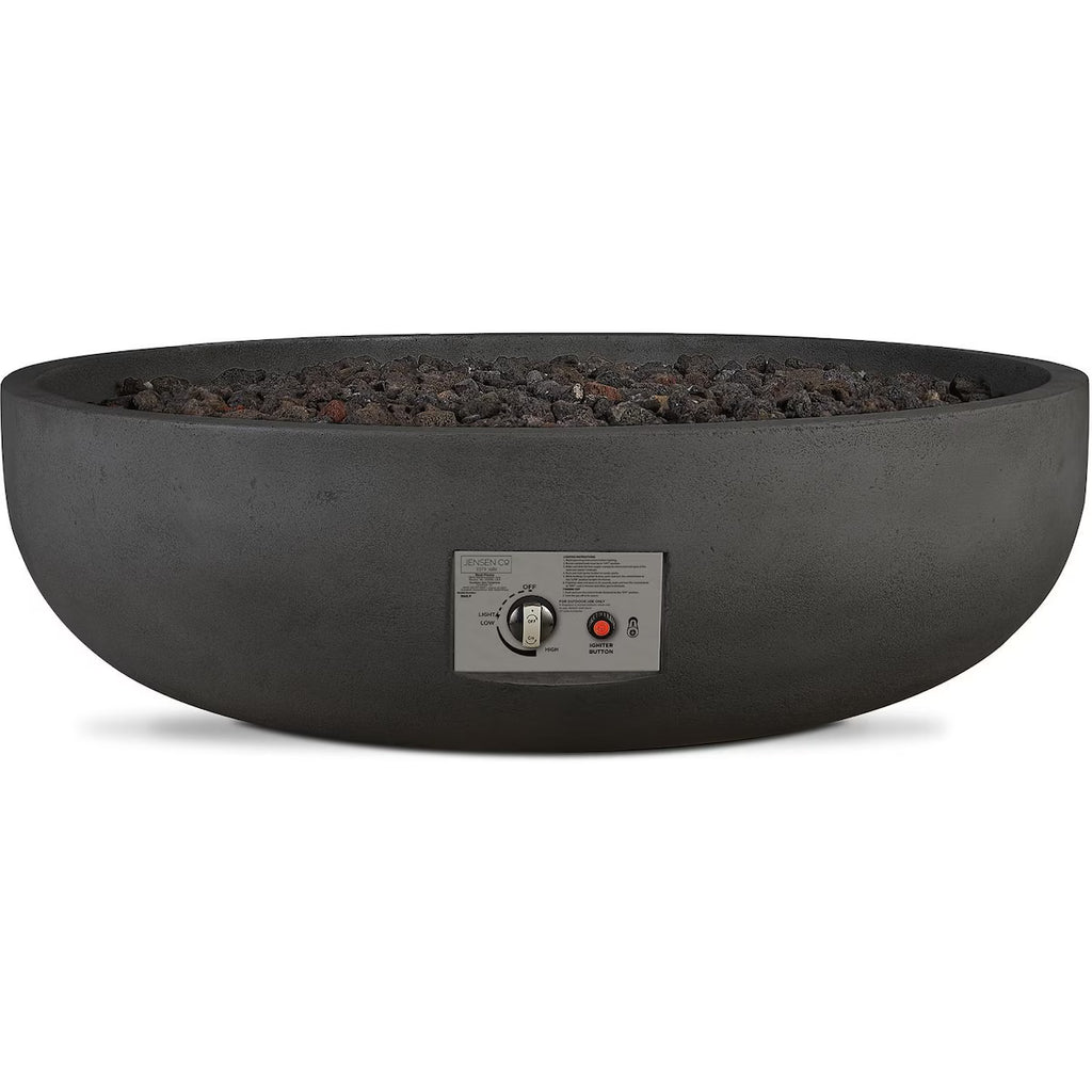 Quiet Moments™ Grand Lake Signature 48" Concrete Fire Bowl – Natural Gas