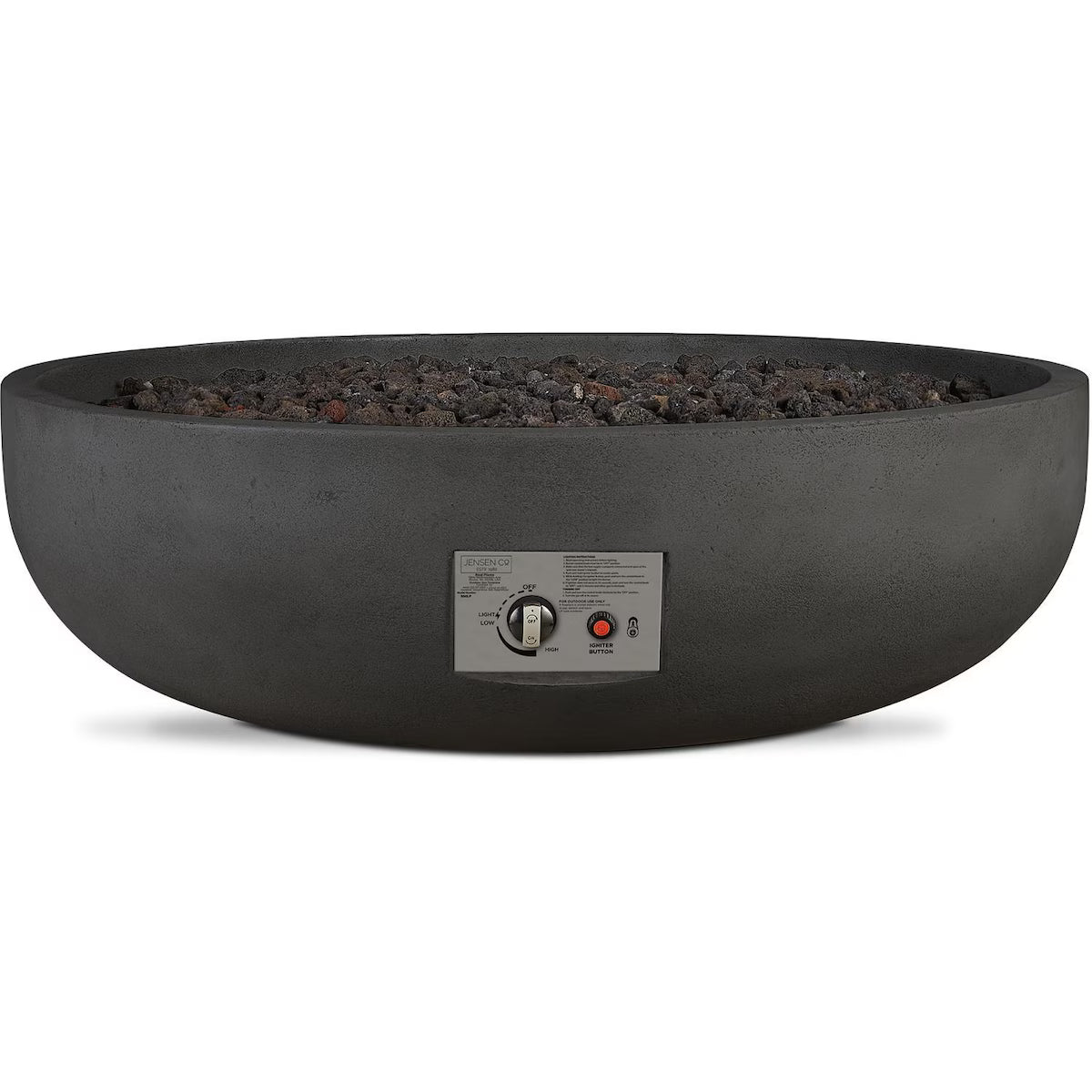 Quiet Moments™ Grand Lake Signature 48" Concrete Fire Bowl – Natural Gas