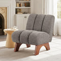 Quiet Moments™ Leon Wood Accent Lounge Chair – Grey