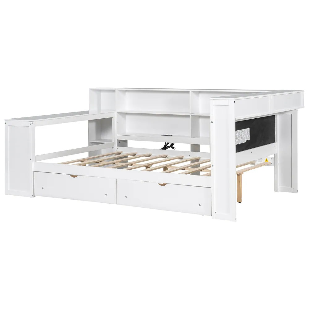 xBeStill Haven™ Full Storage Bed with LED Lighting, Charging Station & Study Desk