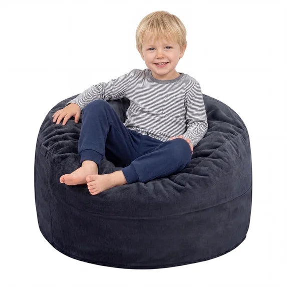 Little Blessings™ Cozy Cloud Memory Foam Kids Bean Bag Chair – Plush Blue