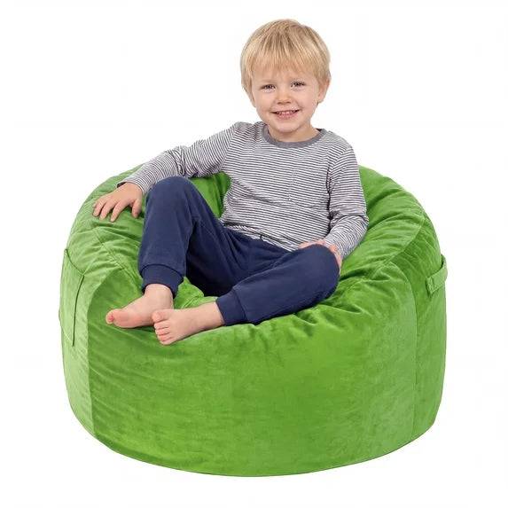 Little Blessings™ Cozy Cloud Memory Foam Kids Bean Bag Chair – Velvet Lime