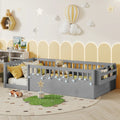 xBeStill Little Beginnings™ Ellington Twin Montessori Floor Bed with LED Light & Storage Shelf