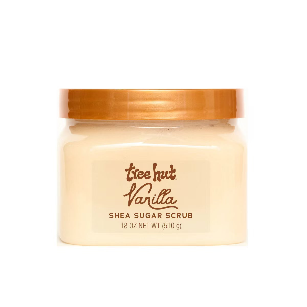 Quiet Moments™ Tree Hut Vanilla Shea Sugar Body Scrub 18oz – Hydrating Vegan Exfoliating Spa Body Polish Paraben-Free