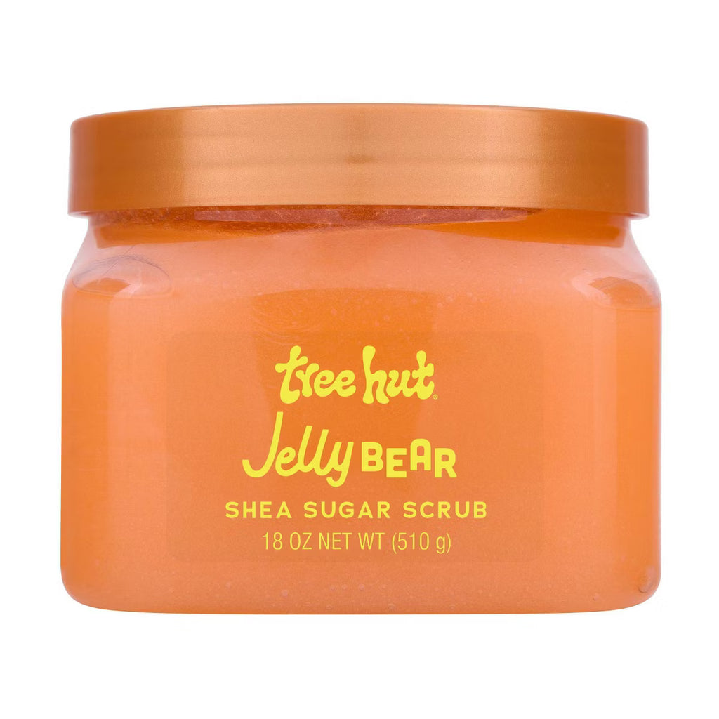 Quiet Moments™ Tree Hut Jelly Bear Shea Sugar Body Scrub 18oz – Hydrating Vegan Exfoliating Body Polish with Shea Butter