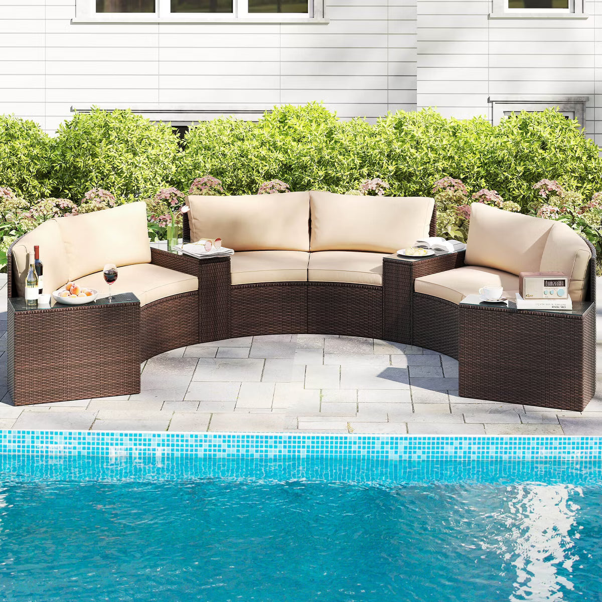 xBeStill Retreat™ Curved Patio Lounge Set for Elevated Outdoor Gatherings