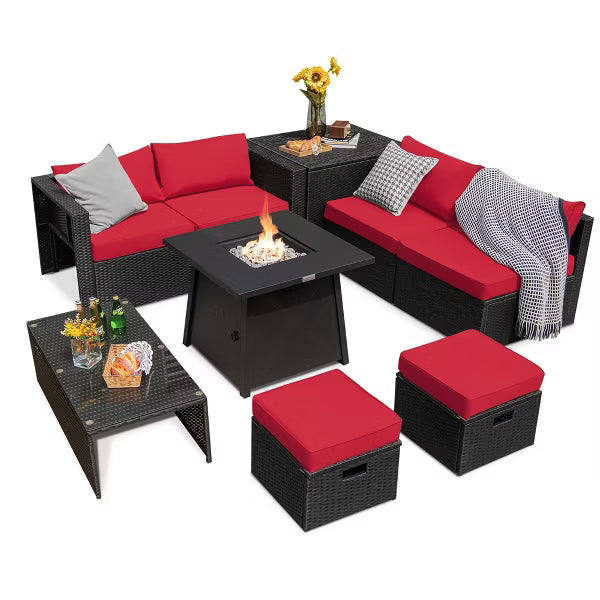 xBeStill Retreat™ 9-Piece Fire Pit Conversation Set for Warm Outdoor Gatherings