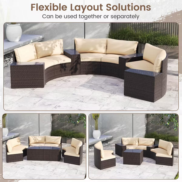 xBeStill Retreat™ Curved Patio Lounge Set for Elevated Outdoor Gatherings