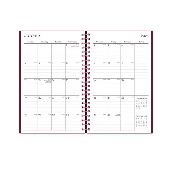 xBeStill Plans™ Blue Sky 2026 Weekly & Monthly Planner 5”x8” Elvy Agenda Organizer