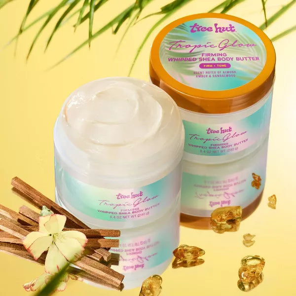 Quiet Moments™ Tree Hut Tropic Glow Whipped Shea Body Butter 8.4oz – Hydrating Moisturizing Tropical Body Cream