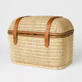 xBeStill Home™ Woven Rattan Storage Trunk – Modern Natural Decorative Storage Chest Brown
