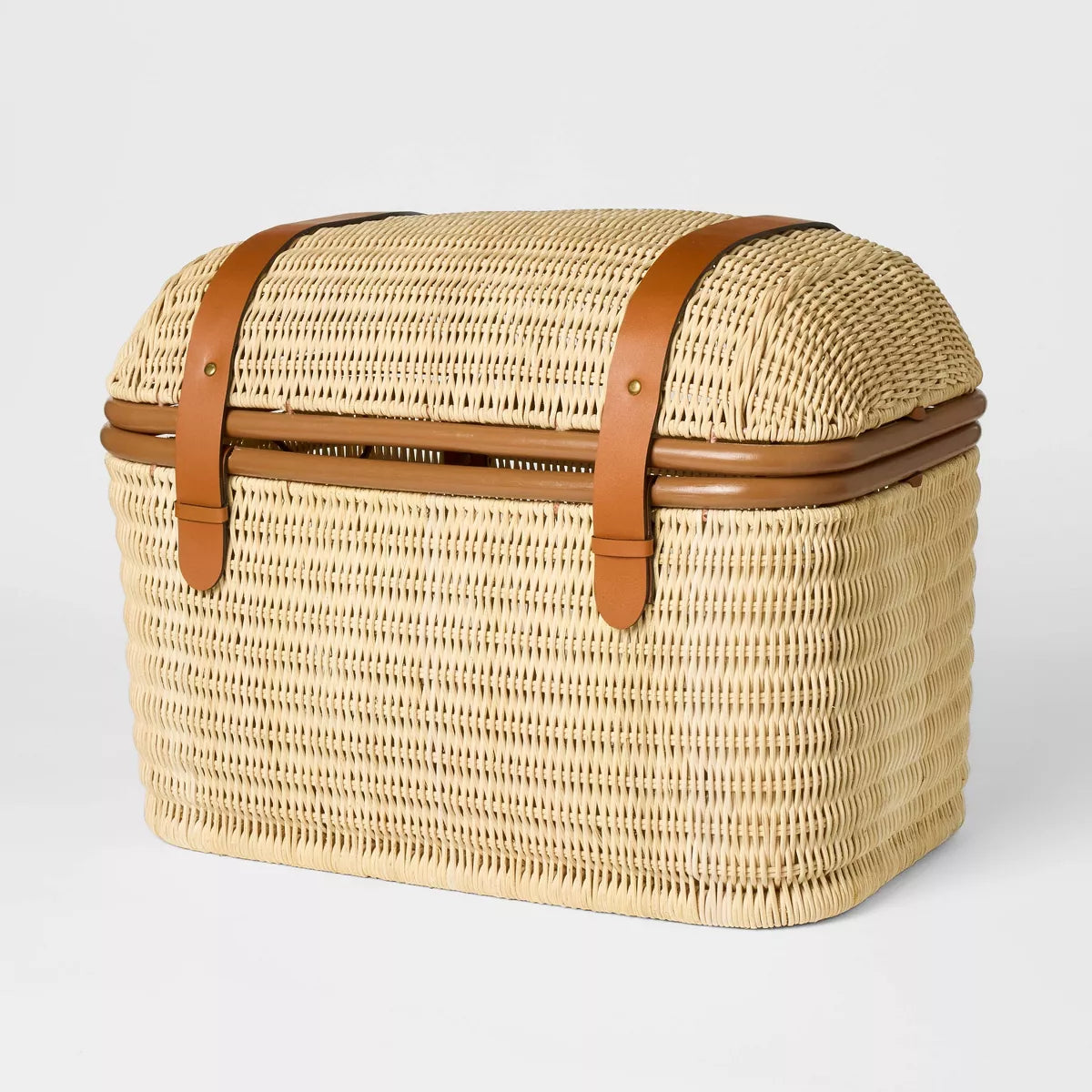 xBeStill Home™ Woven Rattan Storage Trunk – Modern Natural Decorative Storage Chest Brown