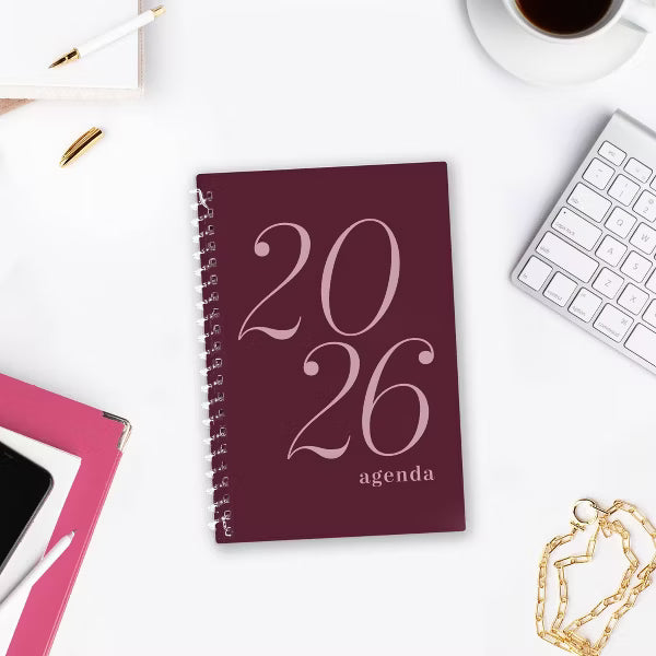 xBeStill Plans™ Blue Sky 2026 Weekly & Monthly Planner 5”x8” Elvy Agenda Organizer