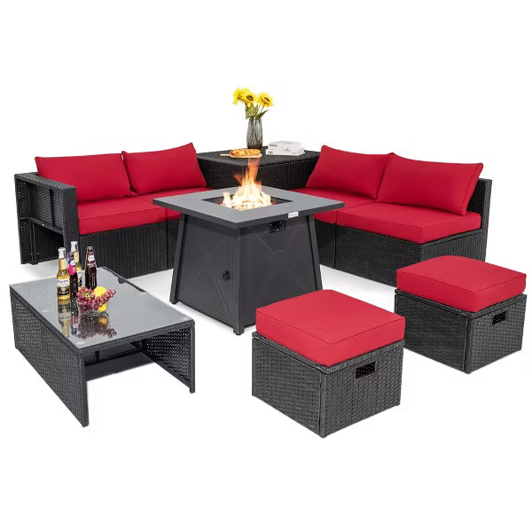 xBeStill Retreat™ 9-Piece Fire Pit Conversation Set for Warm Outdoor Gatherings