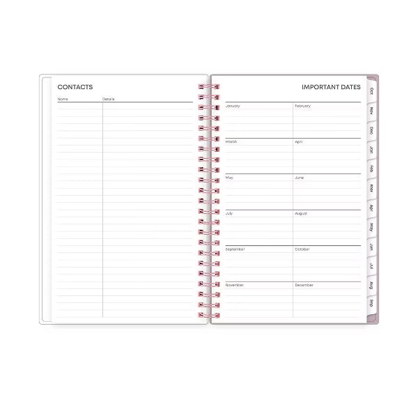 xBeStill Plans™ 2026 Weekly & Monthly Planner 5”x8” Purple Stripe Organizer w/ Double Pockets