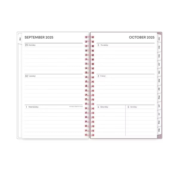 xBeStill Plans™ 2026 Weekly & Monthly Planner 5”x8” Purple Stripe Organizer w/ Double Pockets