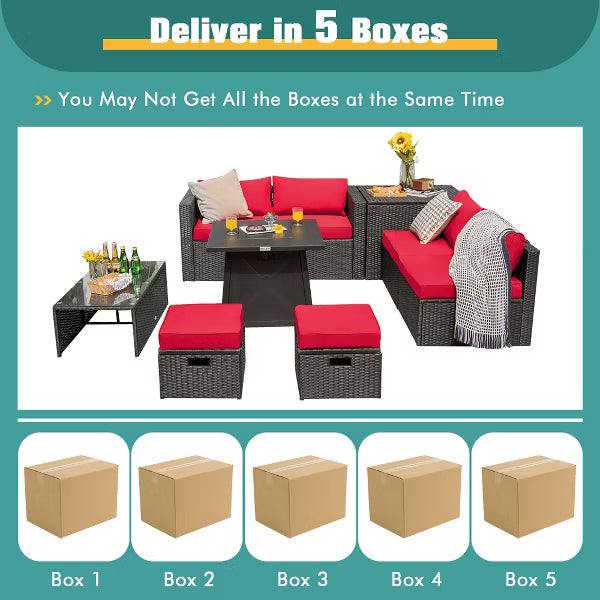 xBeStill Retreat™ 9-Piece Fire Pit Conversation Set for Warm Outdoor Gatherings