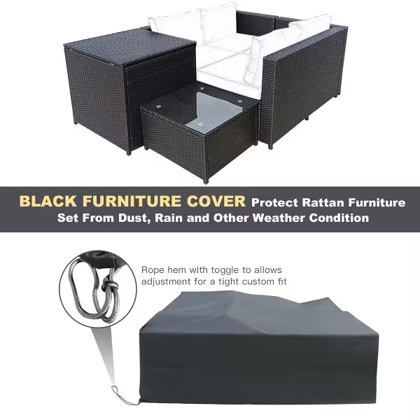 xBeStill Retreat™ Turquoise Fire Pit Lounge Set for Relaxed Coastal Living
