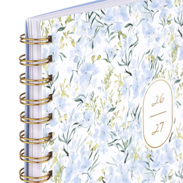 xBeStill Plans™ 2026–2027 Weekly & Monthly Planner 8.5”x11” Large Larkspur Garden Agenda Organizer