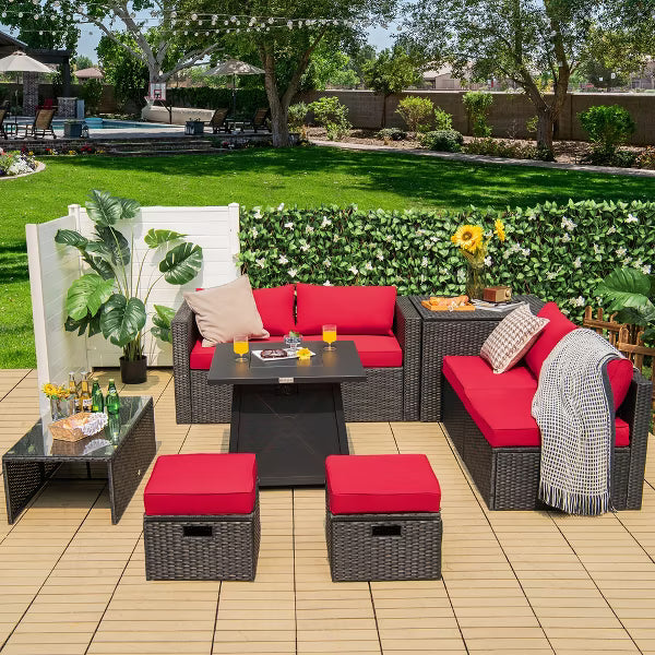 xBeStill Retreat™ 9-Piece Fire Pit Conversation Set for Warm Outdoor Gatherings
