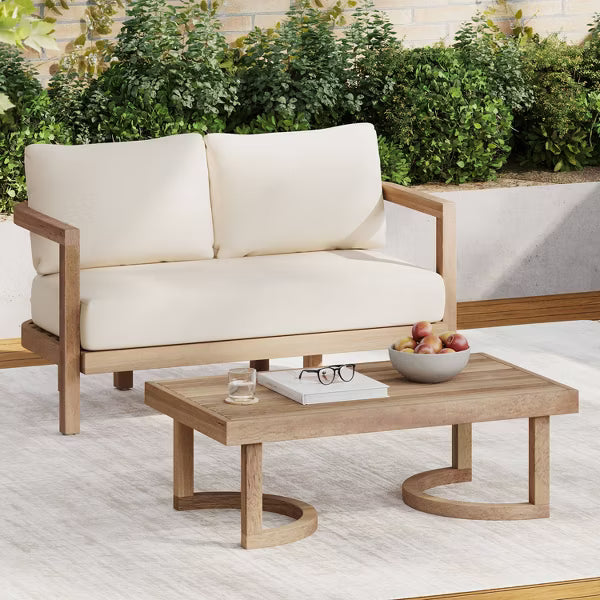 xBeStill Retreat™ Acacia Outdoor Loveseat Set for Calm, Intentional Living