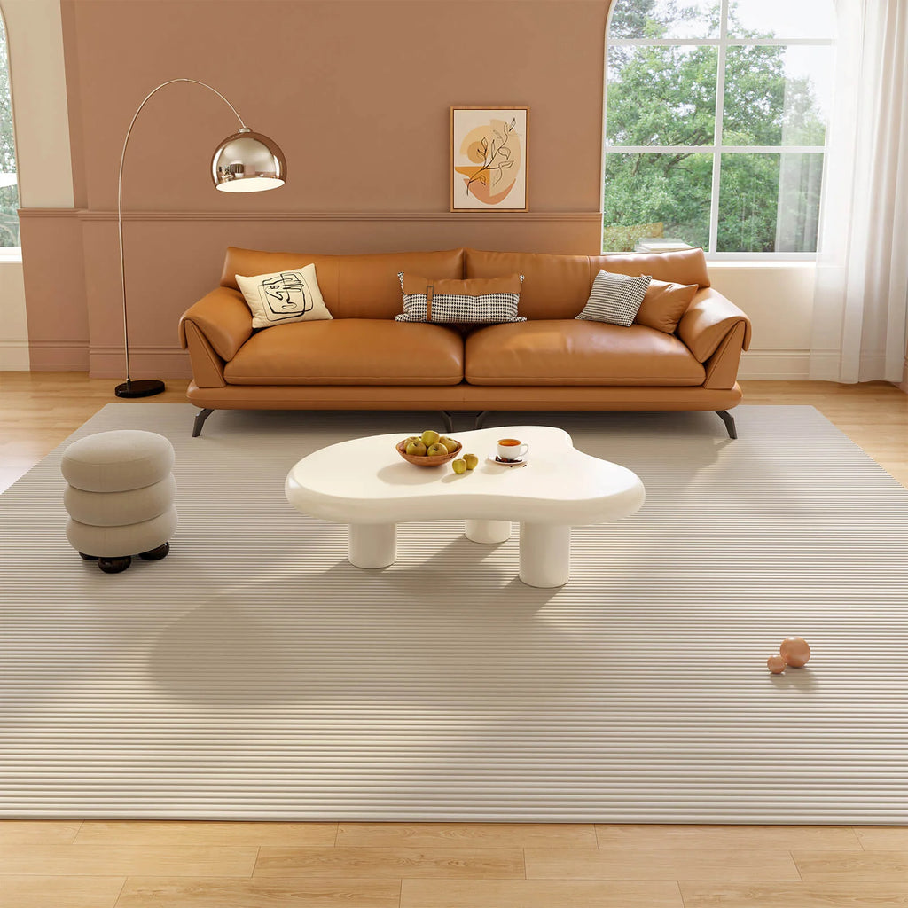 xBeStill Cloud Coffee Table – 46" Modern White Sculptural Center Table with 3-Leg Design