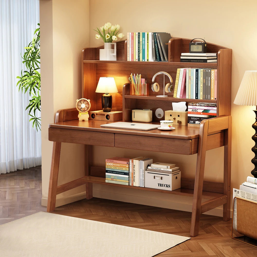 Kids Writing Desk Child Learning Study Desk Rectangle Computer Desk - 36.6" x 21.7" x 54.3"
