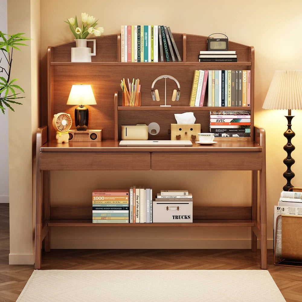 Kids Writing Desk Child Learning Study Desk Rectangle Computer Desk - 36.6" x 21.7" x 54.3"