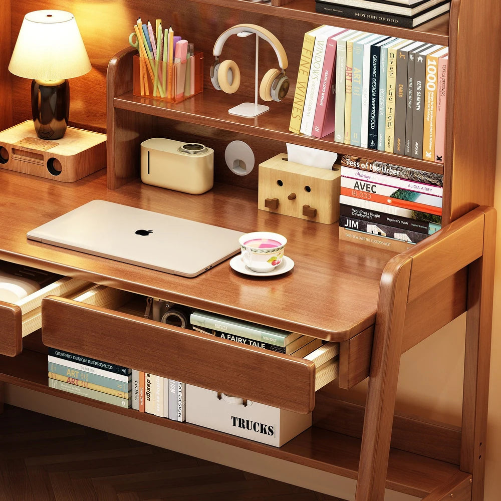 Kids Writing Desk Child Learning Study Desk Rectangle Computer Desk - 36.6" x 21.7" x 54.3"