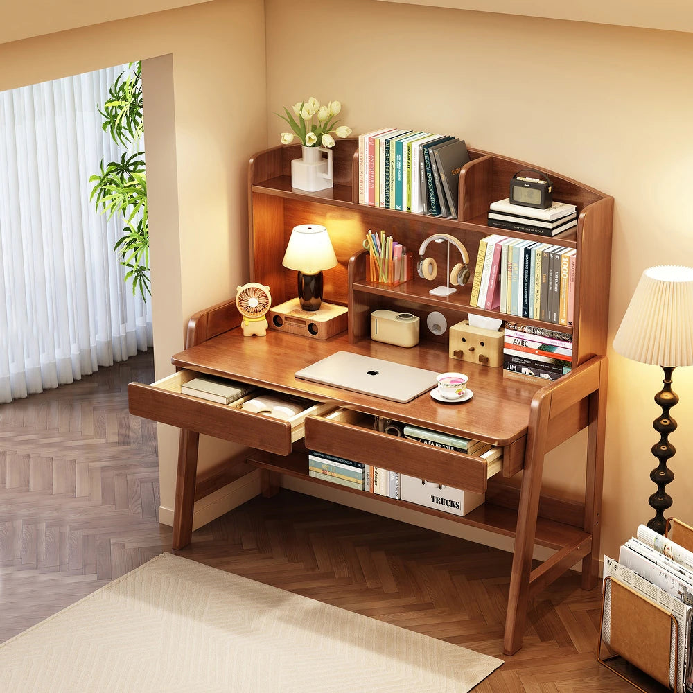 Kids Writing Desk Child Learning Study Desk Rectangle Computer Desk - 36.6" x 21.7" x 54.3"