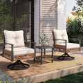 Quiet Moments™ Harmony Swivel & Rocking Patio Conversation Set – 3 Piece Beige Collection