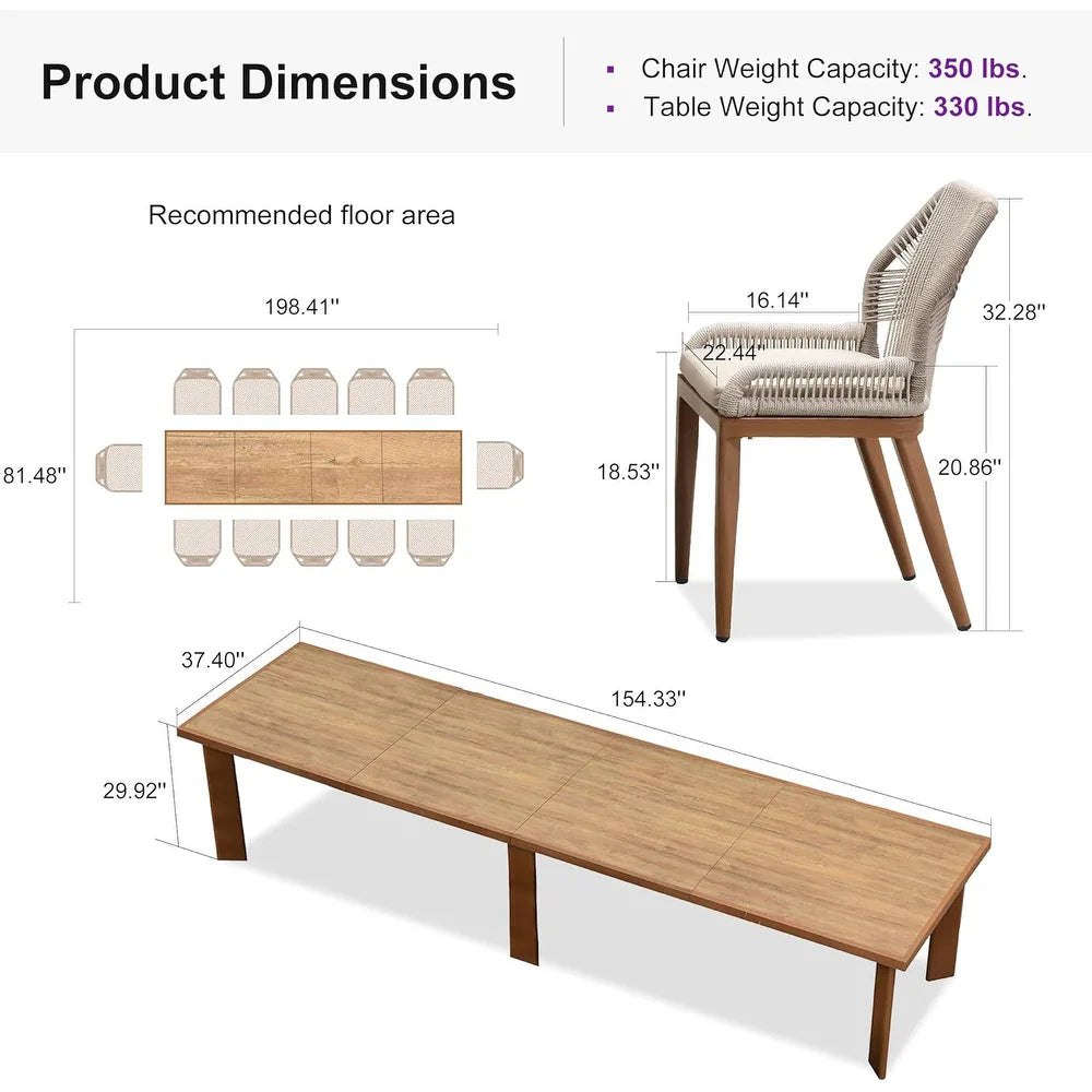 xBeStill Gather™ 13-Piece Outdoor Dining Set