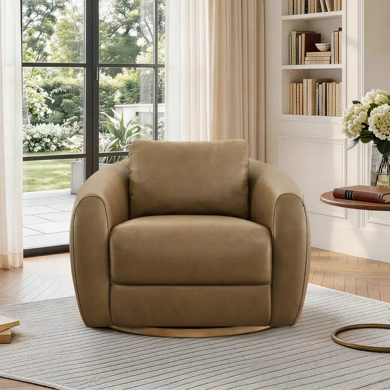 Quiet Moments™ Haven Swivel Accent Chair Set – Mocha (Set of 2)