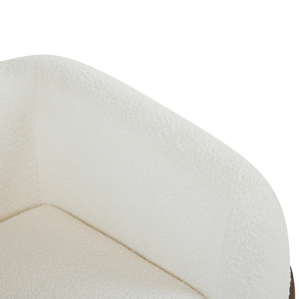 Quiet Moments™ Tina Bouclé Club Chair – Ivory White