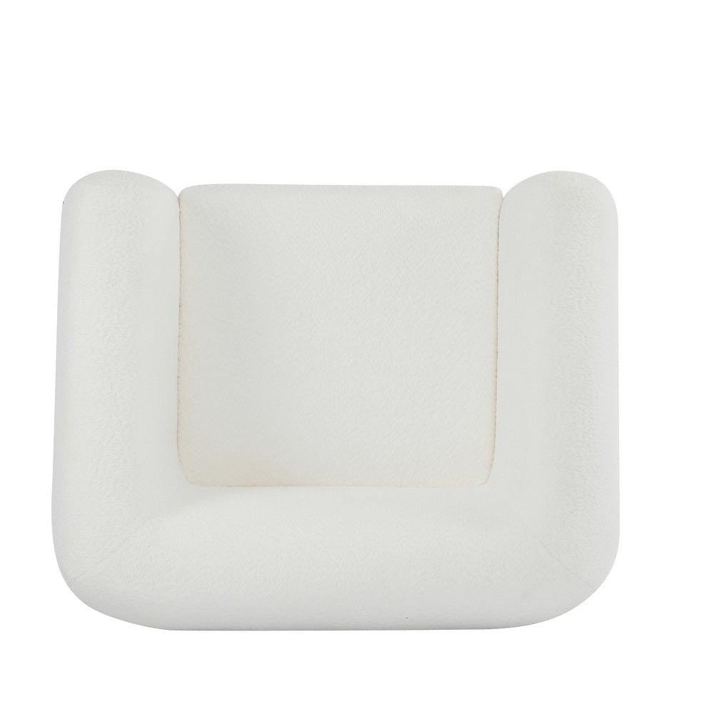 Quiet Moments™ Tina Bouclé Club Chair – Ivory White