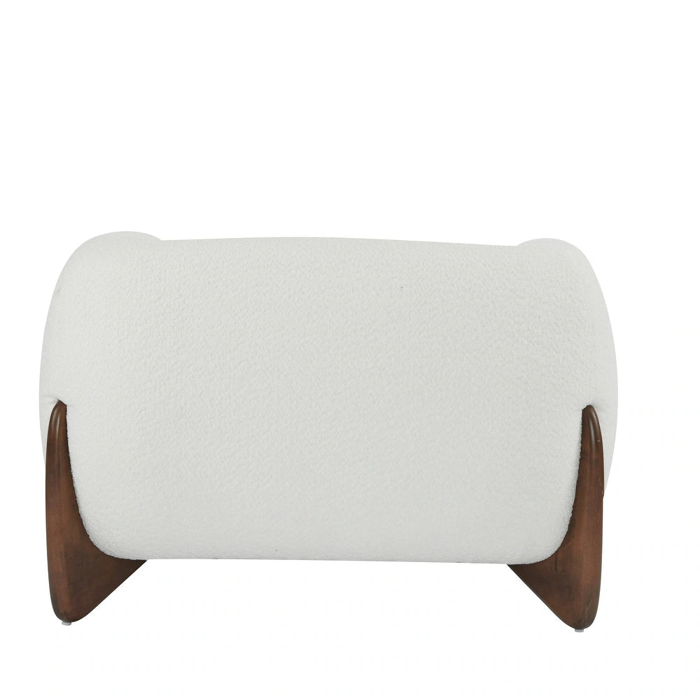 Quiet Moments™ Tina Bouclé Club Chair – Ivory White